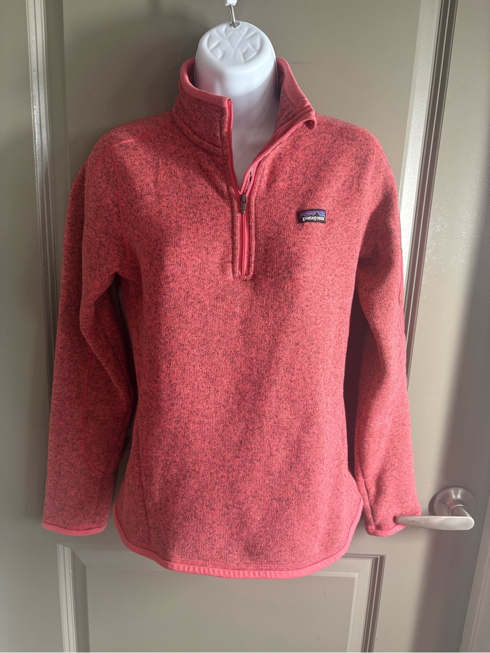 Patagonia Women's Pink 1/4-Zip Fleece Pullover XS Like New